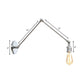 Frendorf | 1 Licht Swing Arm Wandleuchte Licht Industriell Schwarz/Messing Metall Wandleuchtenarmatur für Badezimmer