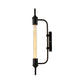 Frendorf | Metalen Lineaire Wandlamp met Exposed Lamp Loft 1 Licht Balkon Wandverlichting in Zwart