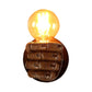 Frendorf | 1 Kopf Wandlampe mit Rechts/Links Hand Schirm Holz Industriellen Stil Wohnzimmer Wandleuchte in Braun