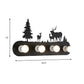 Frendorf | Lodge Open Bulb Wandlamp met Elkhert/Paard/Schaap/Berg/Windmolen/Boom Ontwerp 4 Gloeilampen Metalen Wandlamp in Zwart voor Binnen