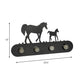 Frendorf | Lodge Open Bulb Wandlamp met Elkhert/Paard/Schaap/Berg/Windmolen/Boom Ontwerp 4 Gloeilampen Metalen Wandlamp in Zwart voor Binnen