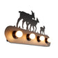 Frendorf | Lodge Open Bulb Wandlamp met Elkhert/Paard/Schaap/Berg/Windmolen/Boom Ontwerp 4 Gloeilampen Metalen Wandlamp in Zwart voor Binnen