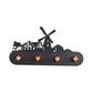 Frendorf | Lodge Open Bulb Wandlamp met Elkhert/Paard/Schaap/Berg/Windmolen/Boom Ontwerp 4 Gloeilampen Metalen Wandlamp in Zwart voor Binnen