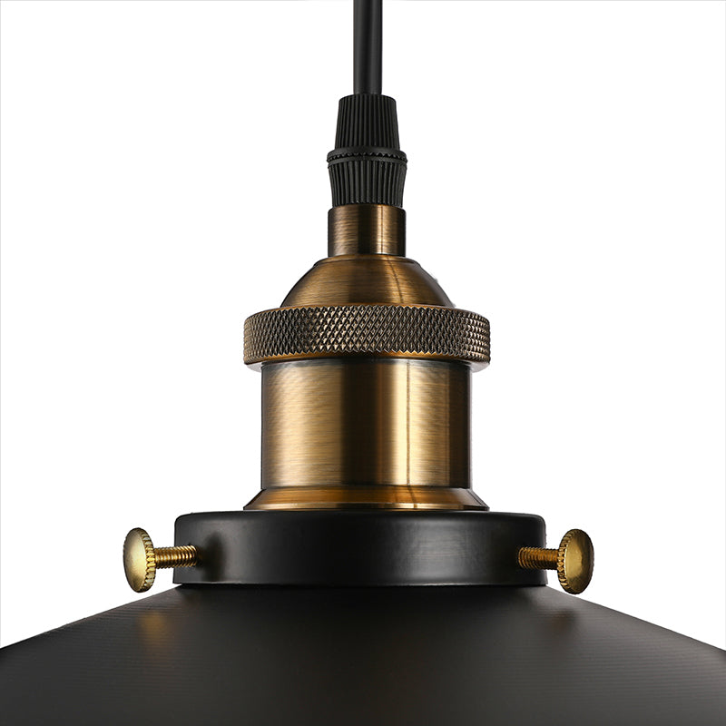 Frendorf | 1 Bulb Flat Wandlamp Industrieel Stijl Zwart Metallic Verstelbare Wandverlichting Fixture met Pulley Ontwerp