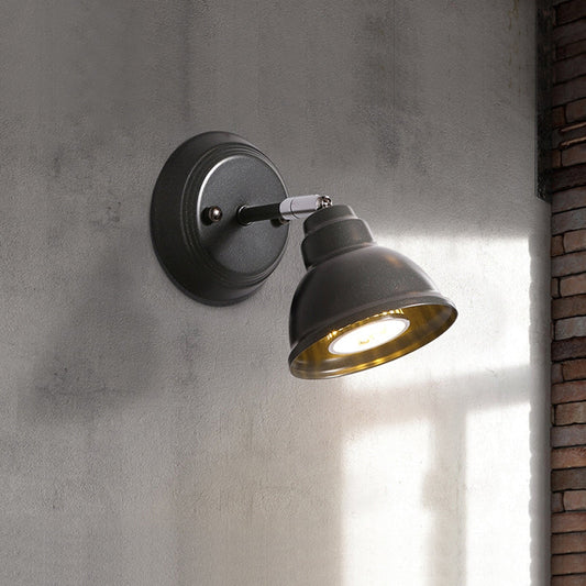 Frendorf | Mini Gekatapulteerde Metalen Wandlamp Vintage 1 Licht Corridor Rotatiebare Wandlamp Fixture in Zwart