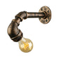 Frendorf | Gietijzeren bronzen wandlamp met waterpijp 1 licht industriële mini wandlampverlichting