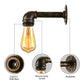 Frendorf | Gietijzeren bronzen wandlamp met waterpijp 1 licht industriële mini wandlampverlichting