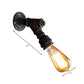 Frendorf | 1 Kopf Wand Licht Sconce Antik Stylisch Gepiped Metall Mini Sconce Beleuchtung Fixture in Rost/Schwarz für Restaurant