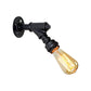 Frendorf | 1 Kopf Wand Licht Sconce Antik Stylisch Gepiped Metall Mini Sconce Beleuchtung Fixture in Rost/Schwarz für Restaurant
