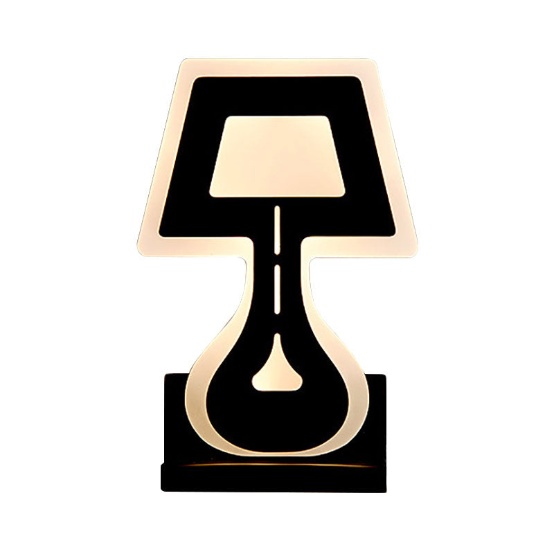 Frendorf | Moderne LED Wandlamp met Acrylschaduw Zwart/Wit Bureau Lamp Vormen Wandverlichting in Warm/Wit Licht