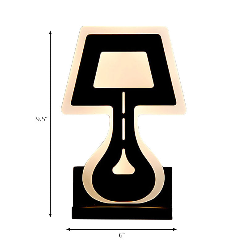 Frendorf | Moderne LED Wandlamp met Acrylschaduw Zwart/Wit Bureau Lamp Vormen Wandverlichting in Warm/Wit Licht