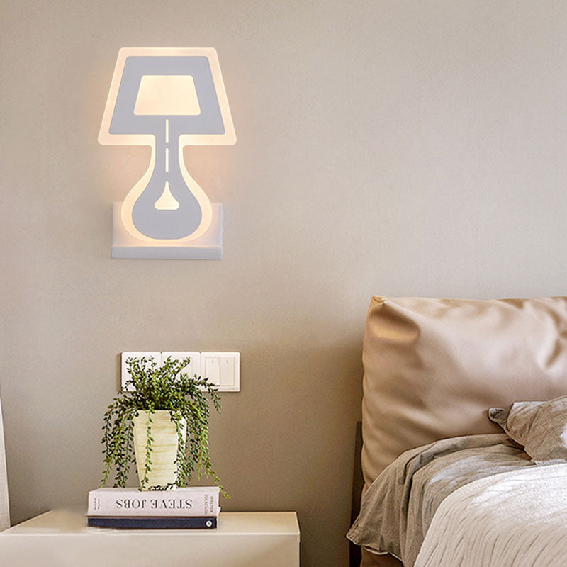 Frendorf | Moderne LED Wandlamp met Acrylschaduw Zwart/Wit Bureau Lamp Vormen Wandverlichting in Warm/Wit Licht