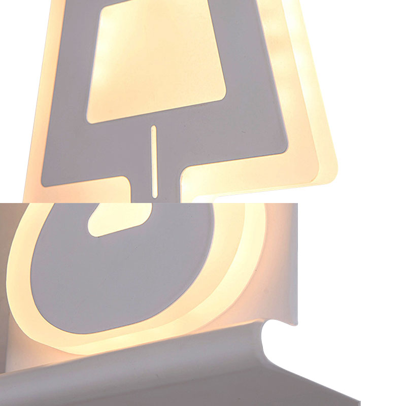 Frendorf | Moderne LED Wandlamp met Acrylschaduw Zwart/Wit Bureau Lamp Vormen Wandverlichting in Warm/Wit Licht