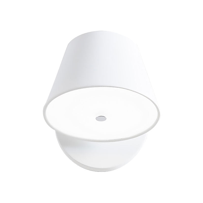 Frendorf | Rosa/Gelb/Schwarz Kegel Wandlampe Macaron 1 Licht Metall Wandleuchte in Weiß/Warmlicht