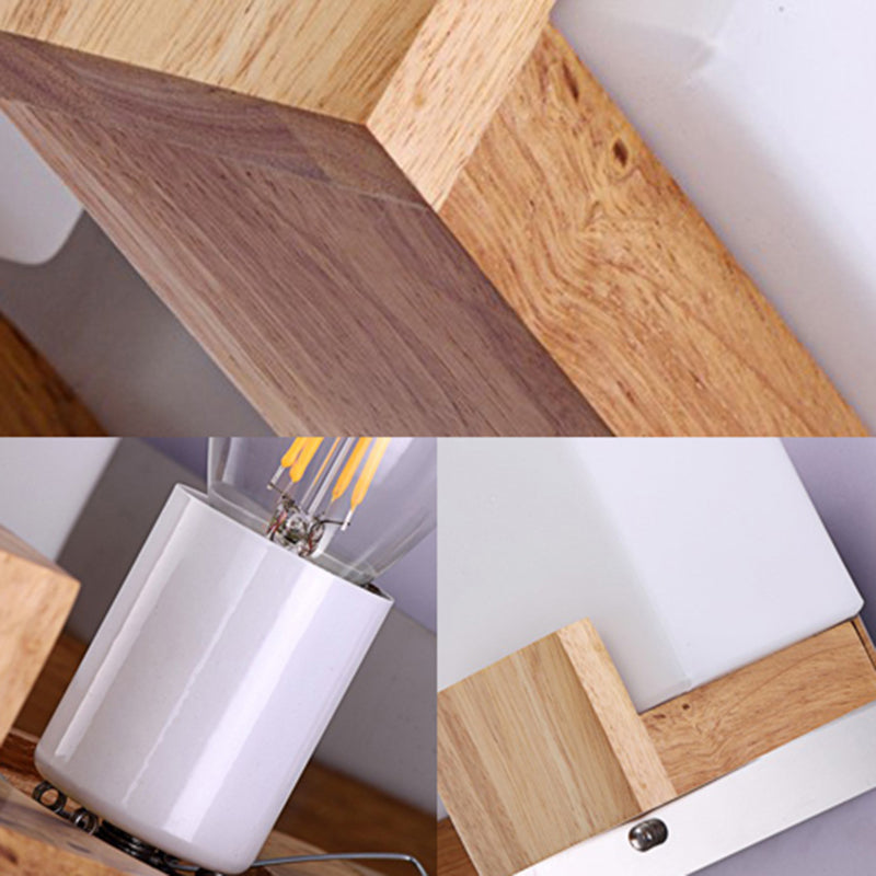 Frendorf | Witte Cube Wandlamp Japanse Stijl Eenvoudige Opale Glazen Wandlamp voor Trap Woonkamer