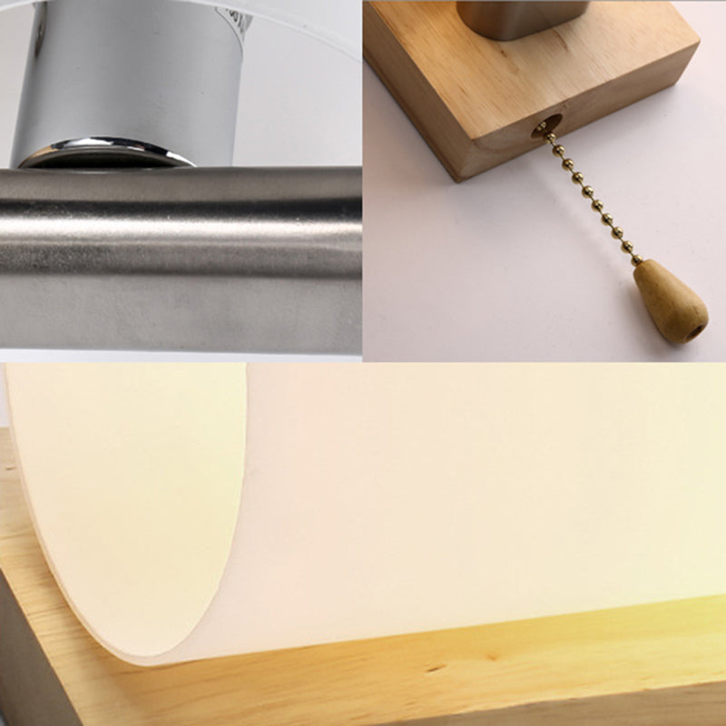 Einfache Röhrenform Wandleuchte Opalglas 1 Glühbirne Weißes Finish Wandlampe für Schlafzimmer Café