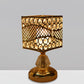 Zylinder/Rund/Viereck Nachttischlampe Modernismus Kristallbesetzte Einzelne Glühbirne Gold Nachttischlampe
