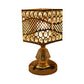 Zylinder/Rund/Viereck Nachttischlampe Modernismus Kristallbesetzte Einzelne Glühbirne Gold Nachttischlampe
