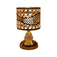 Zylinder/Rund/Viereck Nachttischlampe Modernismus Kristallbesetzte Einzelne Glühbirne Gold Nachttischlampe