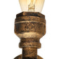 Frendorf | 2 Lampen Wandlamp mit Wasserrohr Wrought Iron Vintage Stil Wohnzimmer Wandmontierte Lampe in Alter Messing