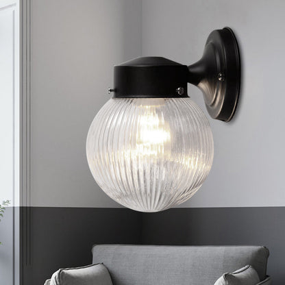 Frendorf | Prismatische Glas Globale Wandlamp Modern 1 Licht Zwart/Wit Wand bevestigd Verlichtingsarmatuur voor Hal