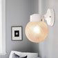 Frendorf | 1 Licht Passage Wandverlichting met Globe Ruitjes Glazen Kap Moderne Zwart/Witte Wandlamp Fixture