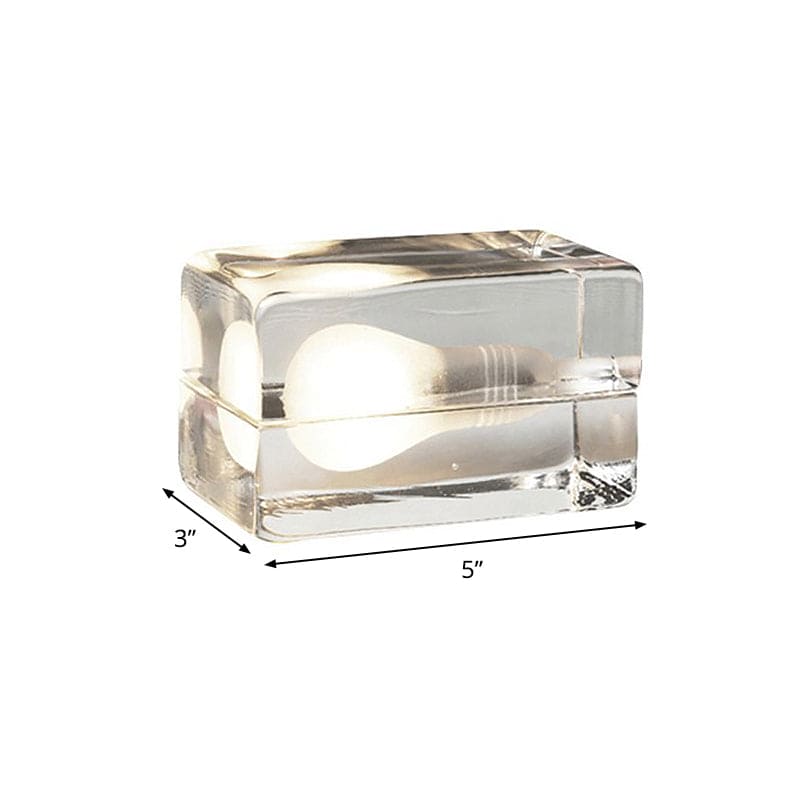 Icecube Lampe - Moderne Tischlampe in Form eines Eisblocks