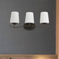 Frendorf | 2/3-Lampe Elfenbein Glas Vanity Beleuchtung Traditionelle schwarze konische Schlafzimmer Wandbeleuchtung mit Eisen Wellenarm
