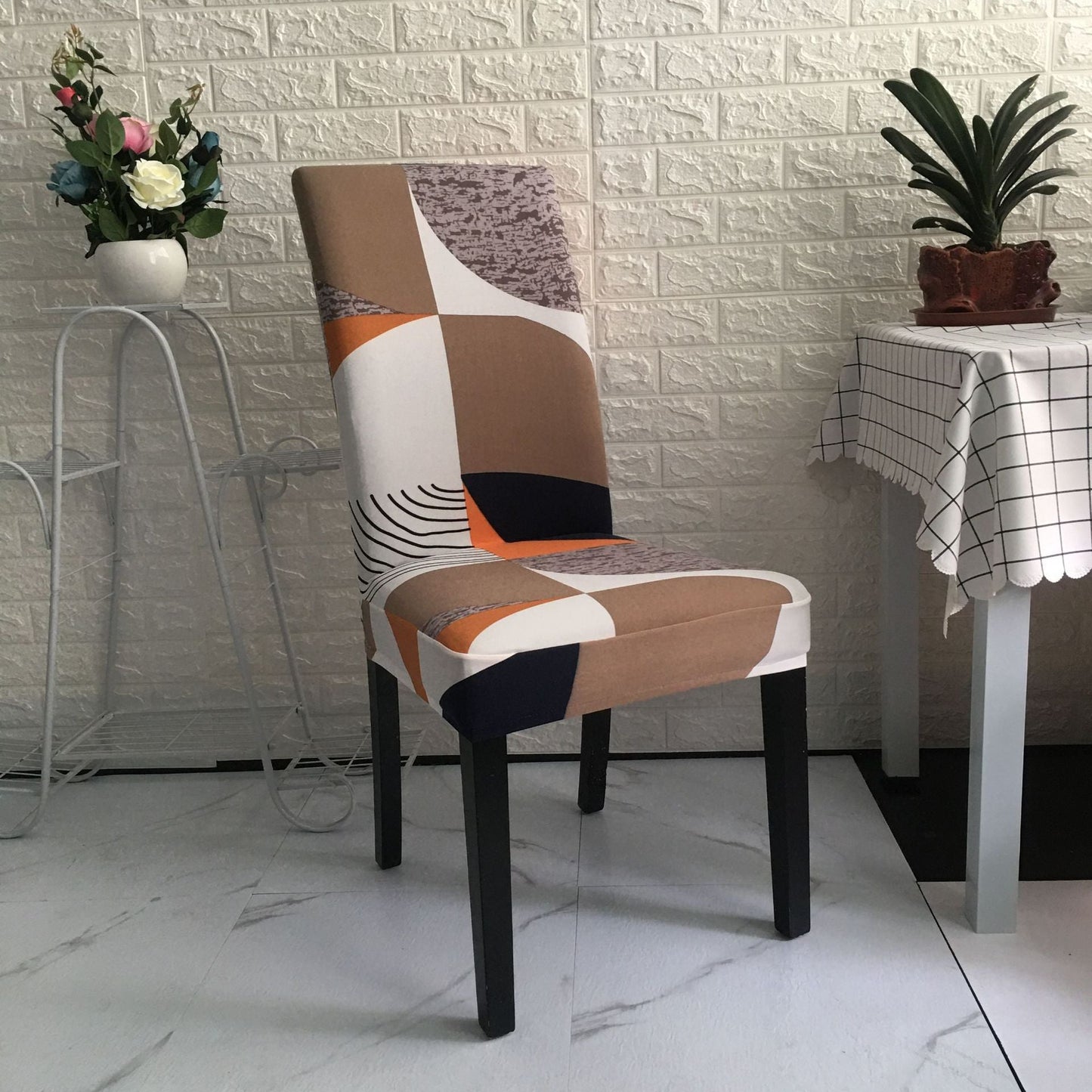 Dehnbare Stuhlhusse, Bedruckte Dehnbare Esszimmer-Stuhlhusse