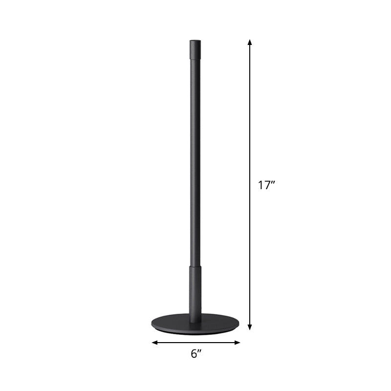 Plumb Rod Plug-In LED Nachtlicht Einfache kreative Nachttischlampe in Schwarz, Warm-/Weißlicht