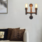 Frendorf | Warehouse Waterpijp Wandlamp met Blootgestelde Gloeilamp 2/3 Lichten IJzeren Wandlamp in Verweerd Koper