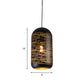 Schwarze Laser-Cut Wintermelon Pendelleuchte Loft Stil Metall 1-Licht 4"/8" Breit Bistro Hängeleuchte