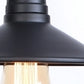 Frendorf | 1 Glühbirne Kegel Wandbeleuchtung Leuchte mit Rohrdesign Industrielles schwarzes Finish Eisen Wandlampe Wandleuchte