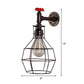 Frendorf | Globe Caged Corridor Wandlamp met Ventiel Deco Vintage Metaal 1 Licht Zwart/Bronze Wandlamp
