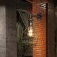 Frendorf | Globe Caged Corridor Wandlamp met Ventiel Deco Vintage Metaal 1 Licht Zwart/Bronze Wandlamp