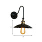 Frendorf | 1 Kopfschalige Wandmontage Licht Vintage Schwarz Metallic Wandleuchte mit Gänsekopfarm