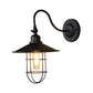 Frendorf | Metalen Zwarte Wandlamp Uitlopende Kap 1 Hoofd Nautische Stijl Wandverlichting met Draadframe voor Gang