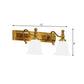 Frendorf | 2/3 Köpfe Wand Vanity Licht Kolonial Badezimmer Wandlampe mit Blumen Opalglas Schirm in Gold