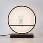 Schwarz/Weiß Hoop Nachttischlampe Einfache Romantische Acryl Tischlampe in Warm/Weiß Licht mit Liebhaber Statue