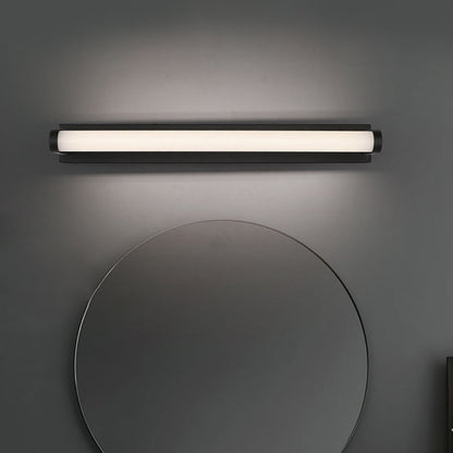 Frendorf | 16"/20"/24" L Badezimmer LED Wandleuchte Minimalismus Schwarze Wandlampe mit tubulärem Acrylschirm
