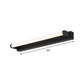 Frendorf | 16"/20"/24" L Badezimmer LED Wandleuchte Minimalismus Schwarze Wandlampe mit tubulärem Acrylschirm