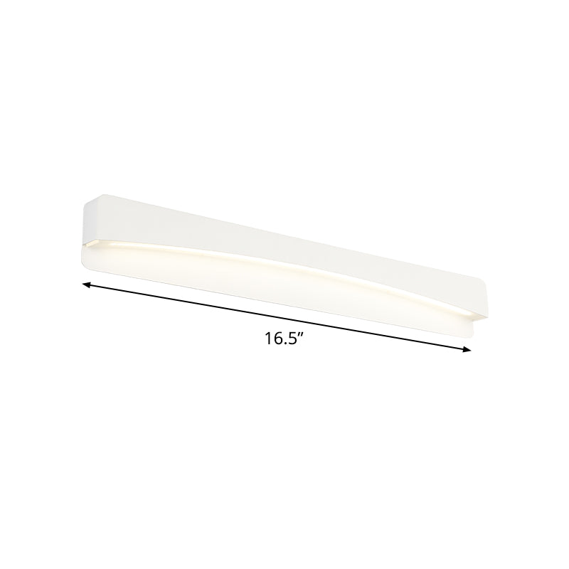 Frendorf | 16.5"/20.5"/24.5" L LED Bad Vanity Licht Modernismus Weiß Fläche Wand Leuchte mit rechteckigem Metall Schirm