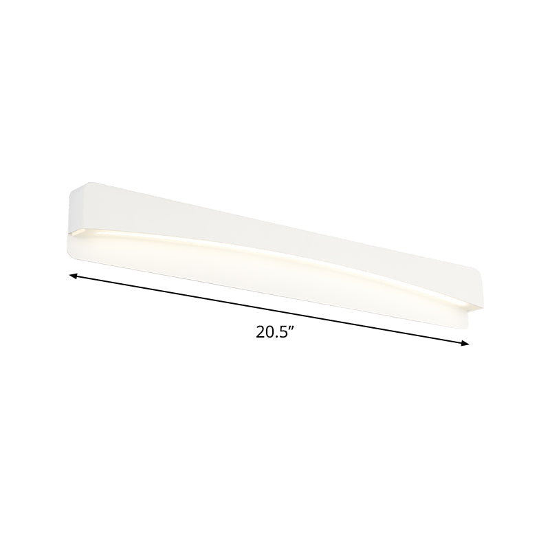 Frendorf | 16.5"/20.5"/24.5" L LED Bad Vanity Licht Modernismus Weiß Fläche Wand Leuchte mit rechteckigem Metall Schirm