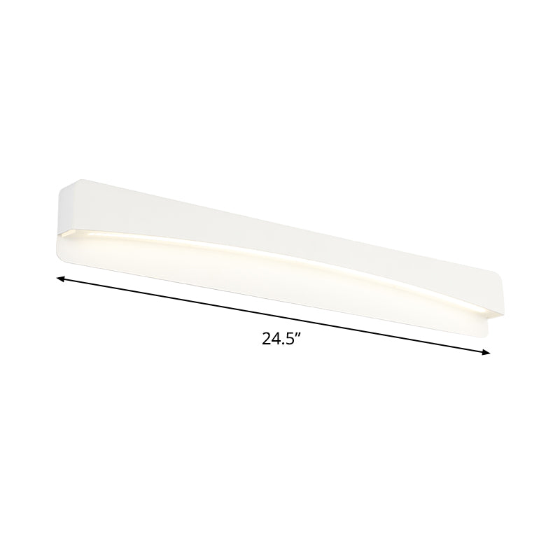 Frendorf | 16.5"/20.5"/24.5" L LED Bad Vanity Licht Modernismus Weiß Fläche Wand Leuchte mit rechteckigem Metall Schirm