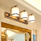 Frendorf | 2/3 Lichten Kolom Vanity Verlichting Koloniaal Goud Frosted Wit Glas Wandlamp Lichtarmatuur voor Badkamer