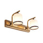 Frendorf | 2/3 Lichten Kolom Vanity Verlichting Koloniaal Goud Frosted Wit Glas Wandlamp Lichtarmatuur voor Badkamer
