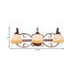 Frendorf | Braune Schüssel Wandlampe Antique Beige Glas 2/3/4 Glühbirnen Badezimmer Wand Sconce Beleuchtung Gerät mit geschwungenem Arm