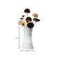 5.5"/7" W Keramisch Weiß Nachttisch Lampenvase LED Pastoral Nachttischlampe mit Trockenblumen Dekor