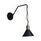 Schwarze konische Wandbeleuchtung Industrielles Retro-Eisen 1 Licht Esszimmer Wandleuchte mit Kette