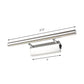 Moderner Stil Zylindervanity Wandleuchte Metallic 10"/16" B LED Badezimmer Wandmontierte Lampe in Chrom, Warm/Weiß Licht